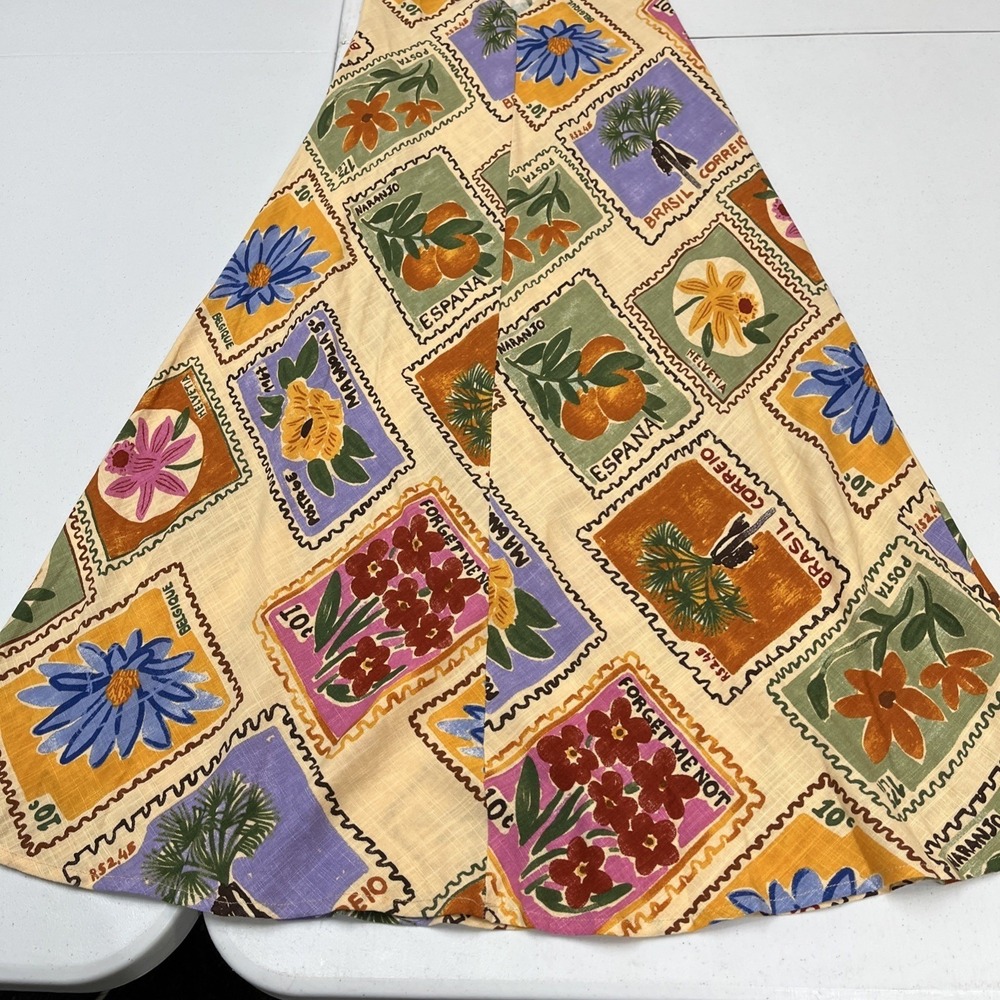 Sleeveless Maxi Dress in Yellow Floral Tile Print - Picture 12 of 16
